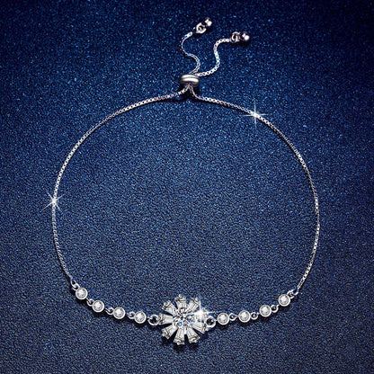 [Saipan]RADIANT ICY CRYSTAL SUNFLOWER MOISSANITE BRACELET