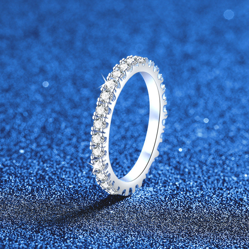 [Saipan]DAINTY 0.87CT FULL ETERNITY MOISSANITE RING