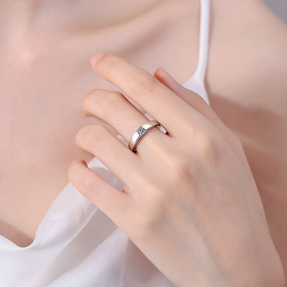 [Saipan]SLEEK MINIMALIST COUPLE'S MOISSANITE RING