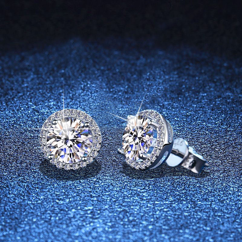 [Saipan]CLASSIC 4-PRONG ROUND MOISSANITE STUD EARRINGS