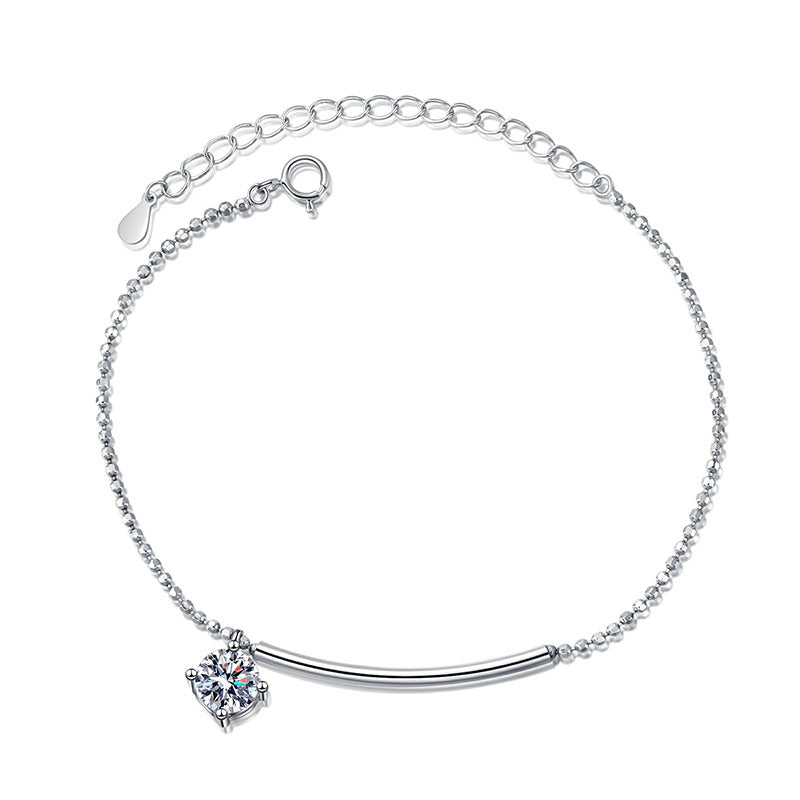 [Saipan]ELEGANT HALF-MOON CURVE MOISSANITE BRACELET