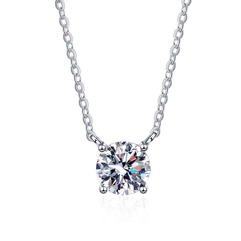 [Saipan]CLASSIC FOUR-PRONG SOLITAIRE MOISSANITE NECKLACE