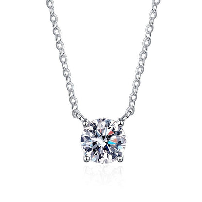 [Saipan]CLASSIC FOUR-PRONG SOLITAIRE MOISSANITE NECKLACE