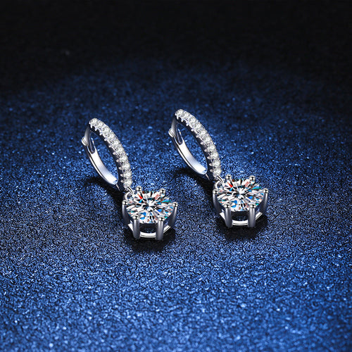 [Saipan]CLASSIC 6-PRONG MOISSANITE DROP EARRINGS