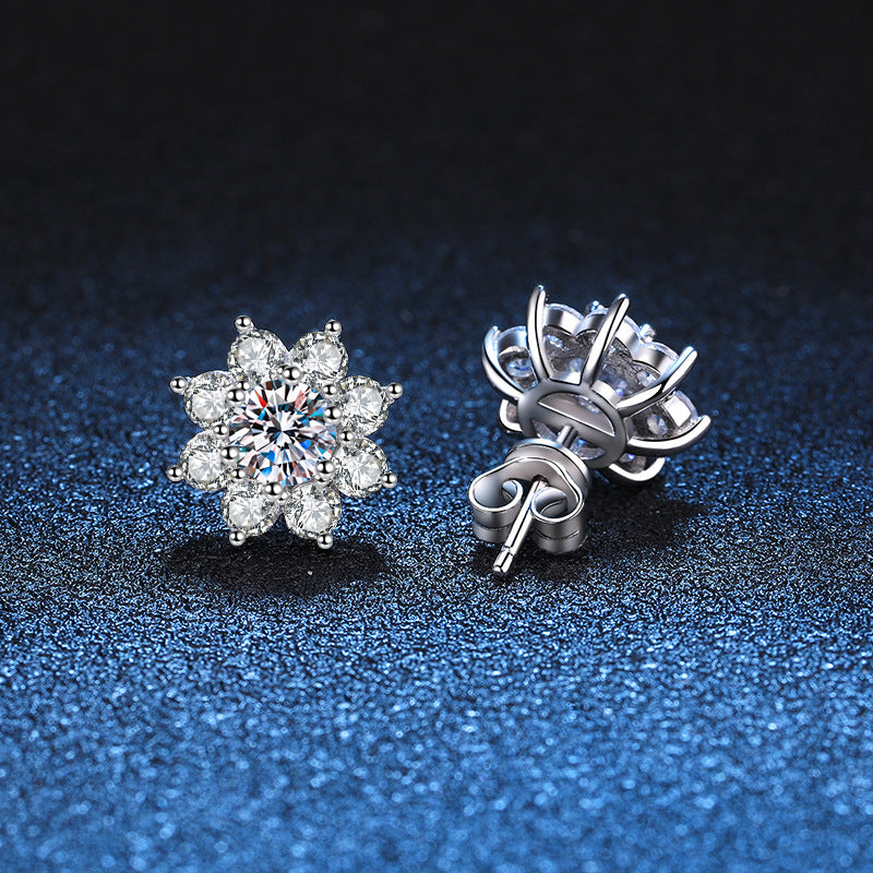 [Saipan]RADIANT SUNFLOWER MOISSANITE STUD EARRINGS