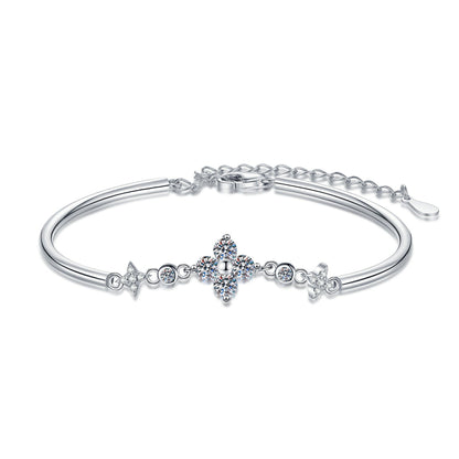 [Saipan]CLOVER & TWIN-STAR MOISSANITE BRACELET