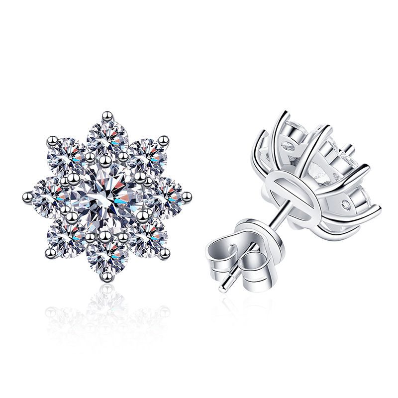 [Saipan]RADIANT SUNFLOWER MOISSANITE STUD EARRINGS