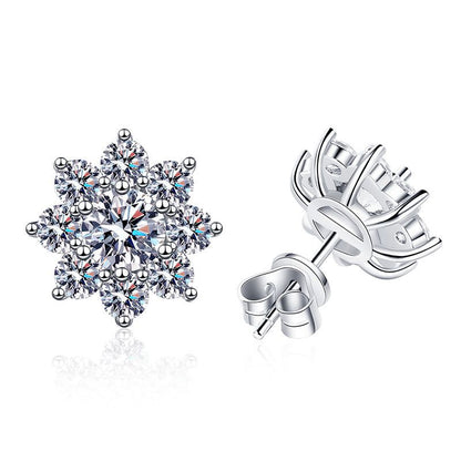 [Saipan]RADIANT SUNFLOWER MOISSANITE STUD EARRINGS