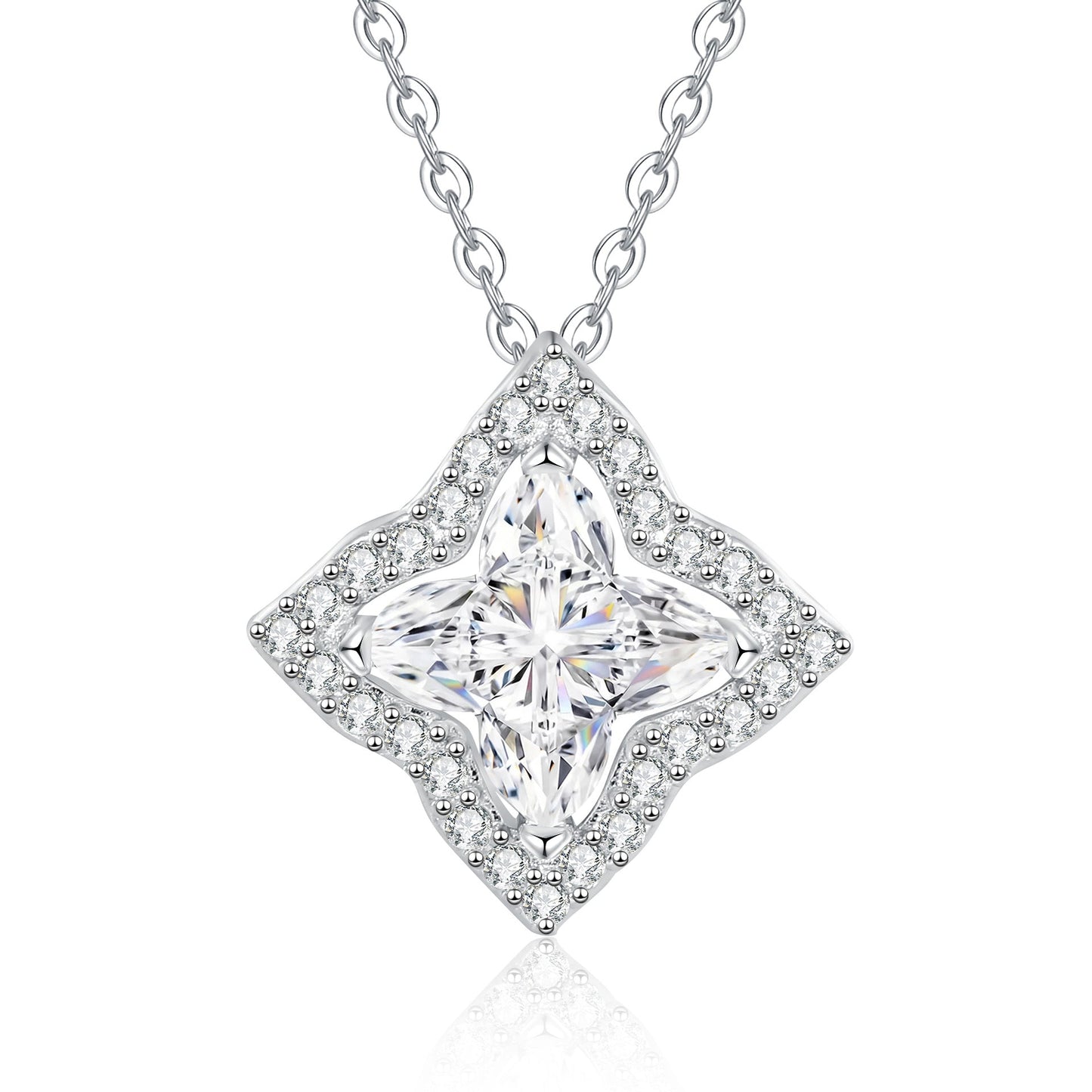 [Saipan]STAR-CLOVER MOISSANITE NECKLACE