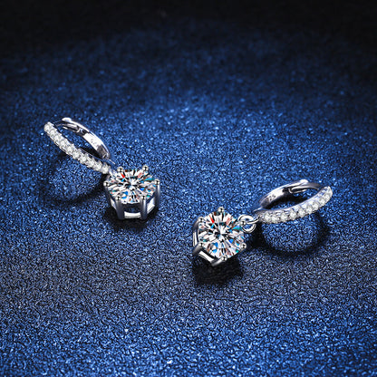 [Saipan]CLASSIC 6-PRONG MOISSANITE DROP EARRINGS