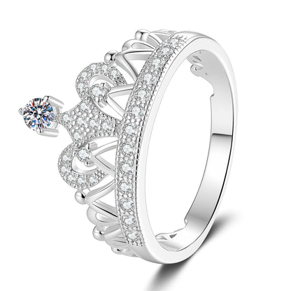 [Saipan]DREAMY CROWN MOISSANITE RING - 1.2CT ELEGANT PRINCESS STYLE