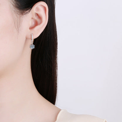 [Saipan]CLASSIC 6-PRONG MOISSANITE DROP EARRINGS