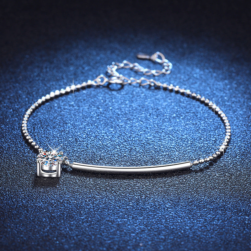 [Saipan]ELEGANT HALF-MOON CURVE MOISSANITE BRACELET