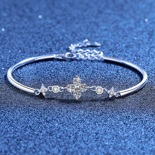 [Saipan]CLOVER & TWIN-STAR MOISSANITE BRACELET