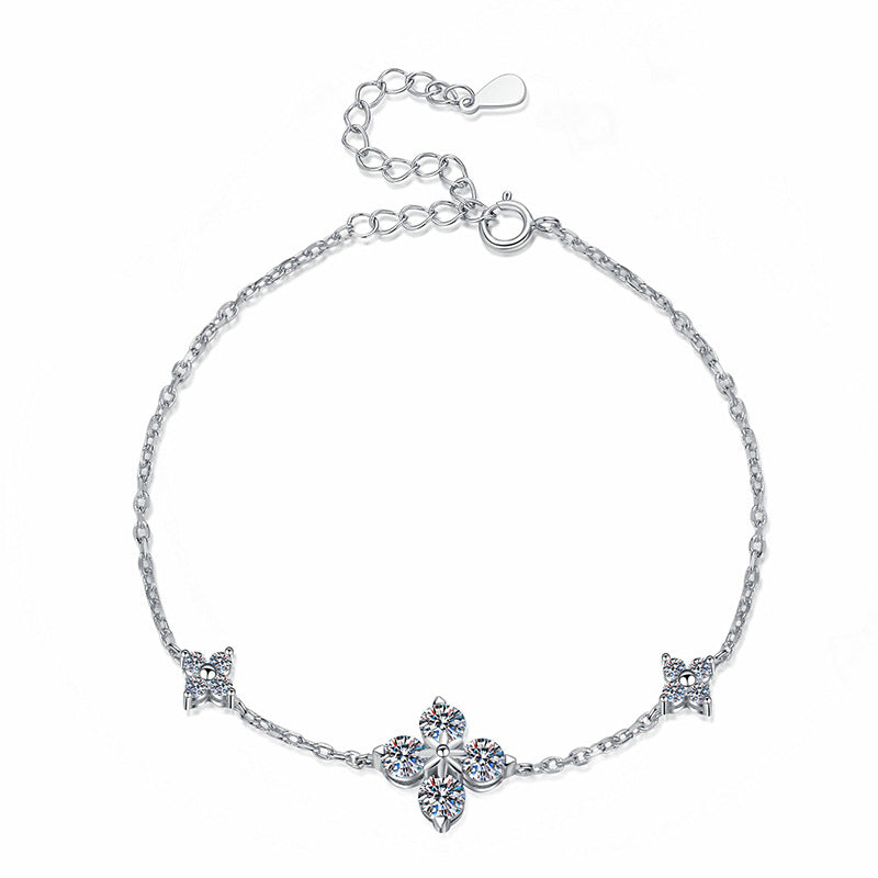 [Saipan]CLOVER LUCKY CHARM MOISSANITE BRACELET
