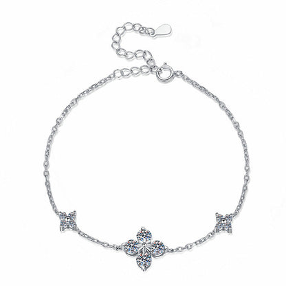 [Saipan]CLOVER LUCKY CHARM MOISSANITE BRACELET