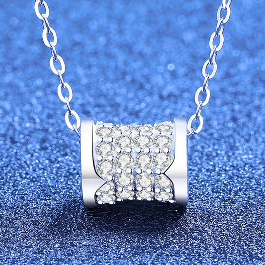 [Saipan]FULL-PAVE "HOURGLASS" MOISSANITE NECKLACE
