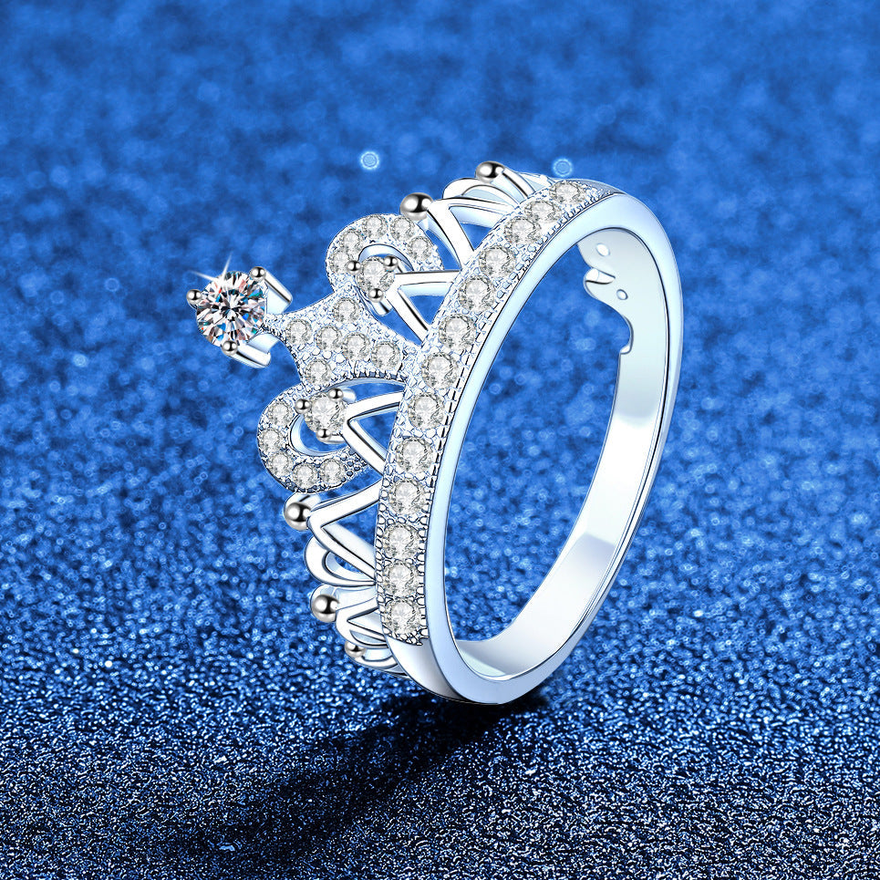 [Saipan]DREAMY CROWN MOISSANITE RING - 1.2CT ELEGANT PRINCESS STYLE