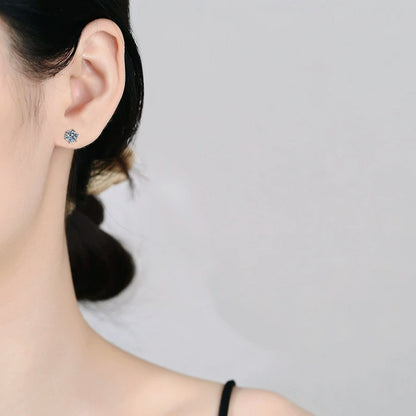[Saipan]SIX-PRONG MOISSANITE EARRINGS