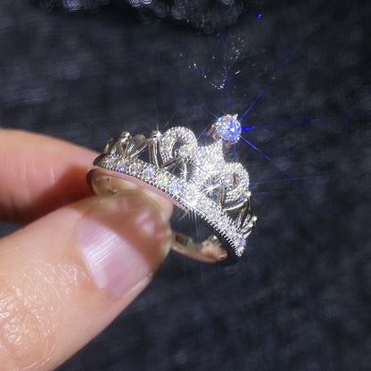 [Saipan]DREAMY CROWN MOISSANITE RING - 1.2CT ELEGANT PRINCESS STYLE