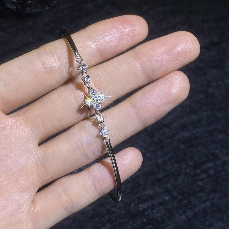 [Saipan]CLOVER & TWIN-STAR MOISSANITE BRACELET