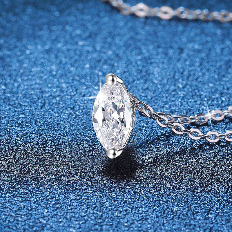 [Saipan]SOPHISTICATED MARQUISE-CUT MOISSANITE PENDANT NECKLACE