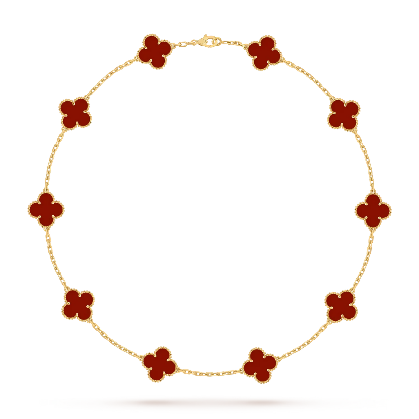 [Saipan]CLASSIC LUCKY 10-MOTIF CLOVER NECKLACE GOLD COLLECTION