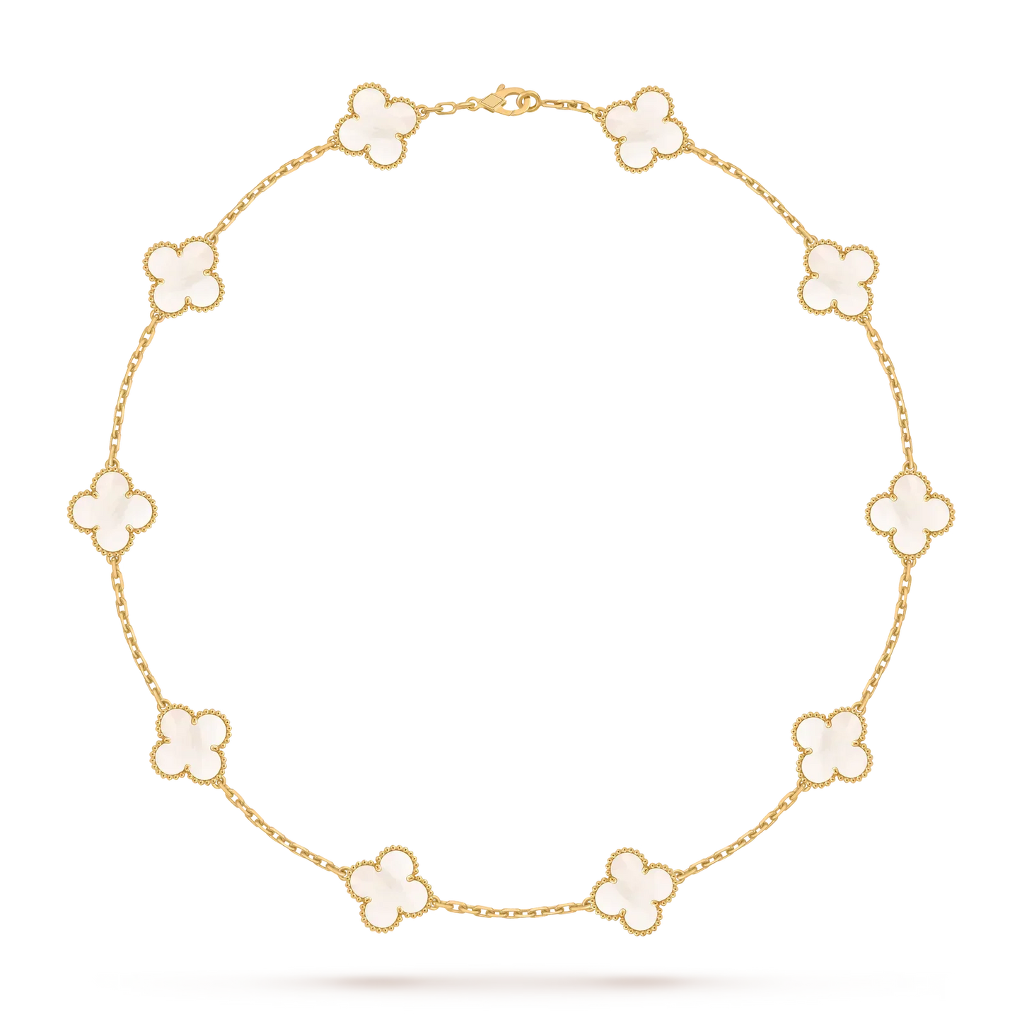 [Saipan]CLASSIC LUCKY 10-MOTIF CLOVER NECKLACE GOLD COLLECTION