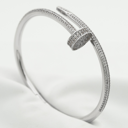 [Saipan]JUSTE UN CLOU 3.5MM FULL PAVÉ NAIL BANGLE