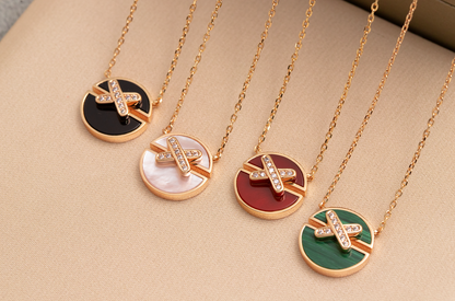 [Saipan]JEUX DE ROSE GOLD DIAMOND NECKLACE