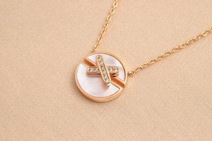 [Saipan]JEUX DE ROSE GOLD DIAMOND NECKLACE