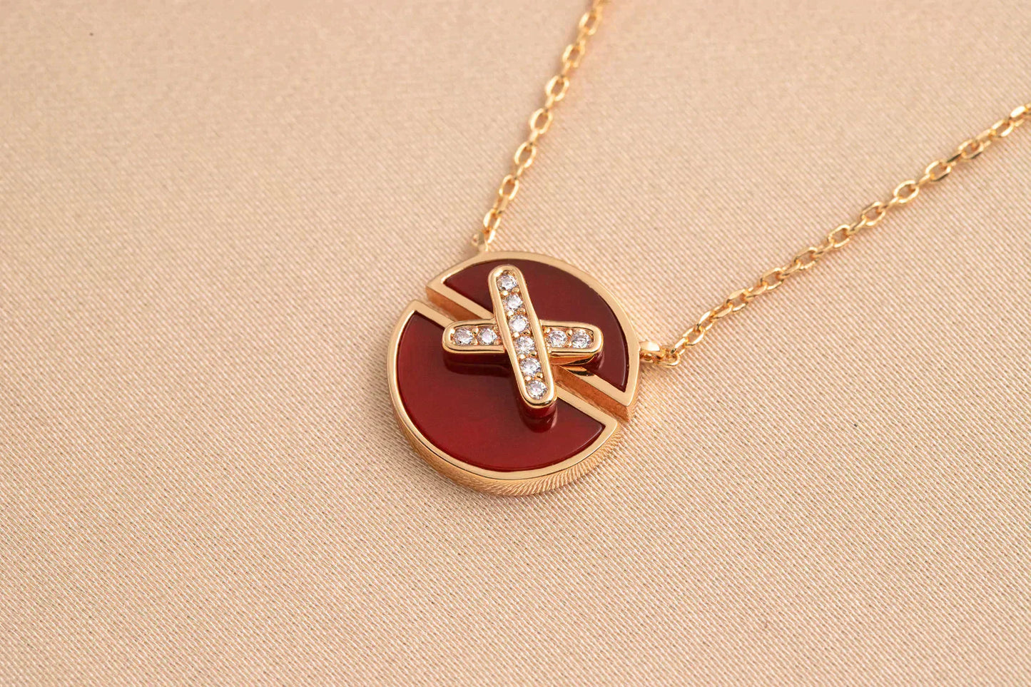 [Saipan]JEUX DE ROSE GOLD DIAMOND NECKLACE