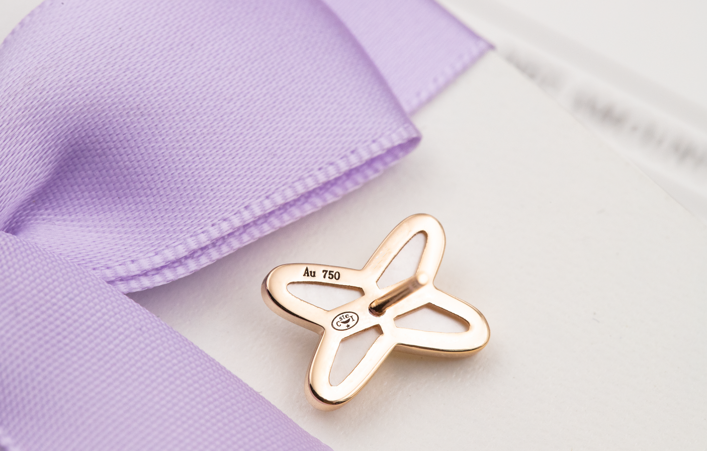 [Saipan]JEUX DE WHITE MOP ROSE GOLD DIAMOND EARRINGS