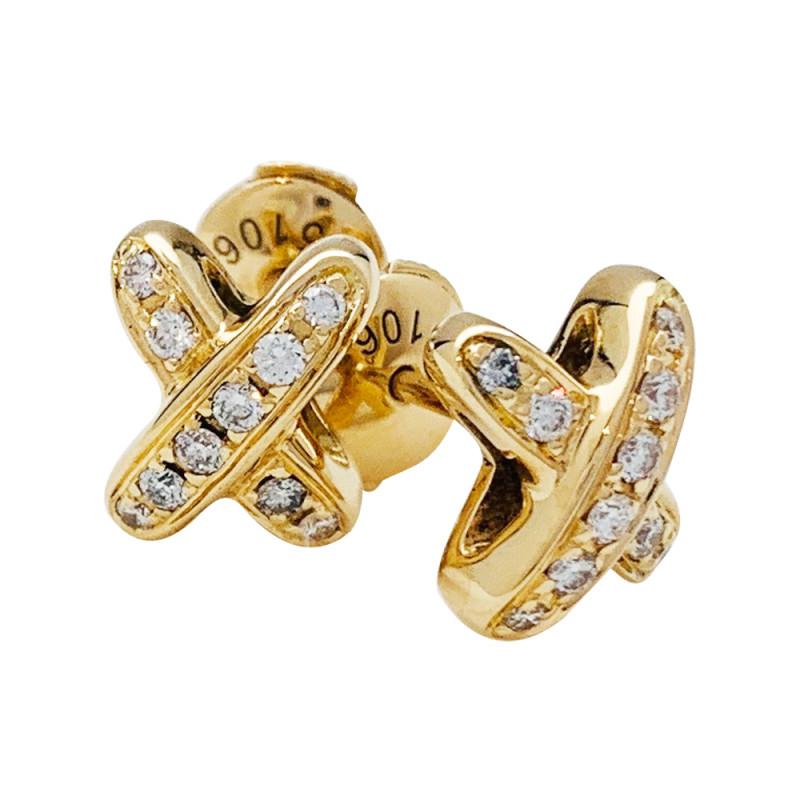 [Saipan]JEUX DE GOLD DIAMOND EARRINGS