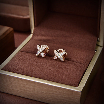[Saipan]JEUX DE GOLD DIAMOND EARRINGS