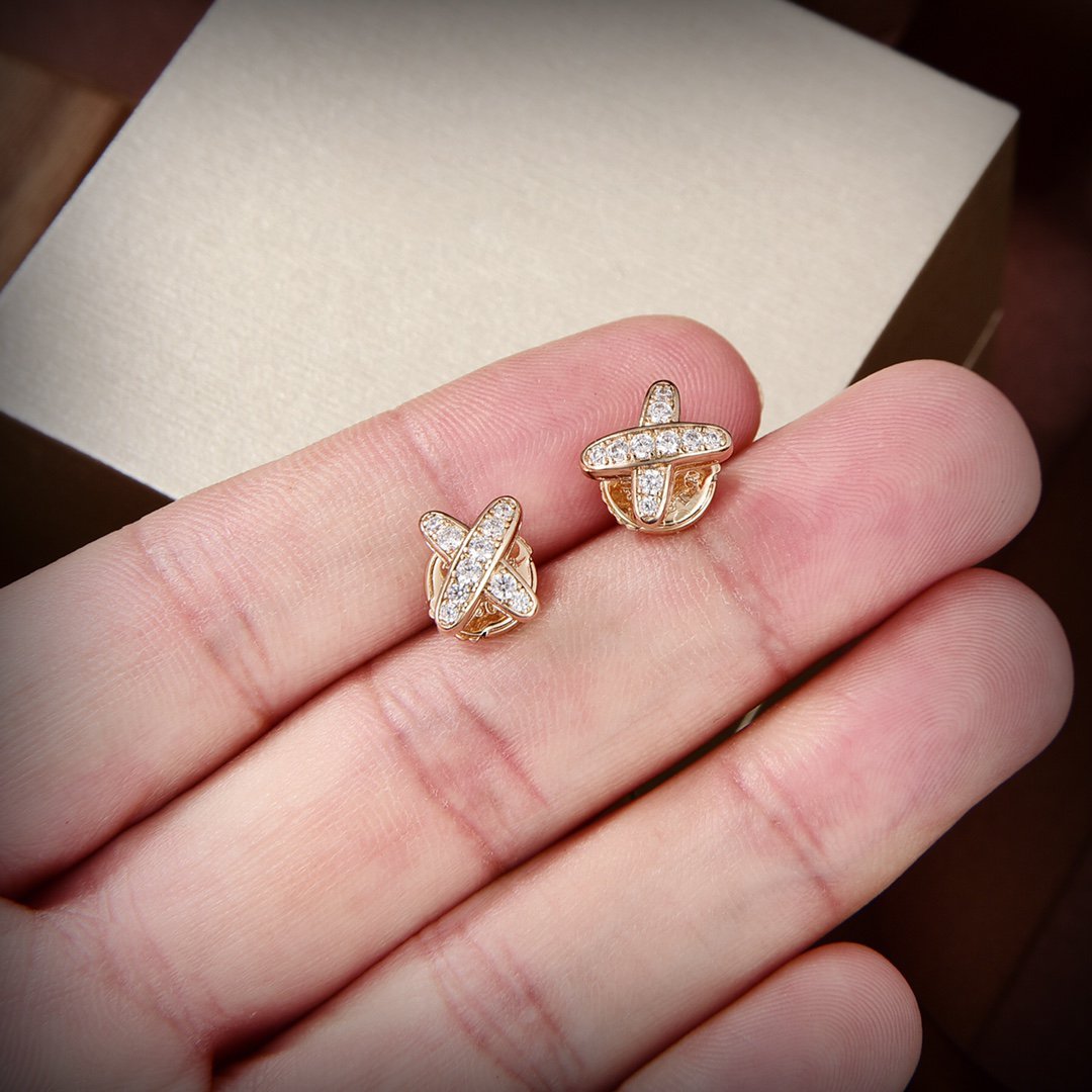 [Saipan]JEUX DE GOLD DIAMOND EARRINGS