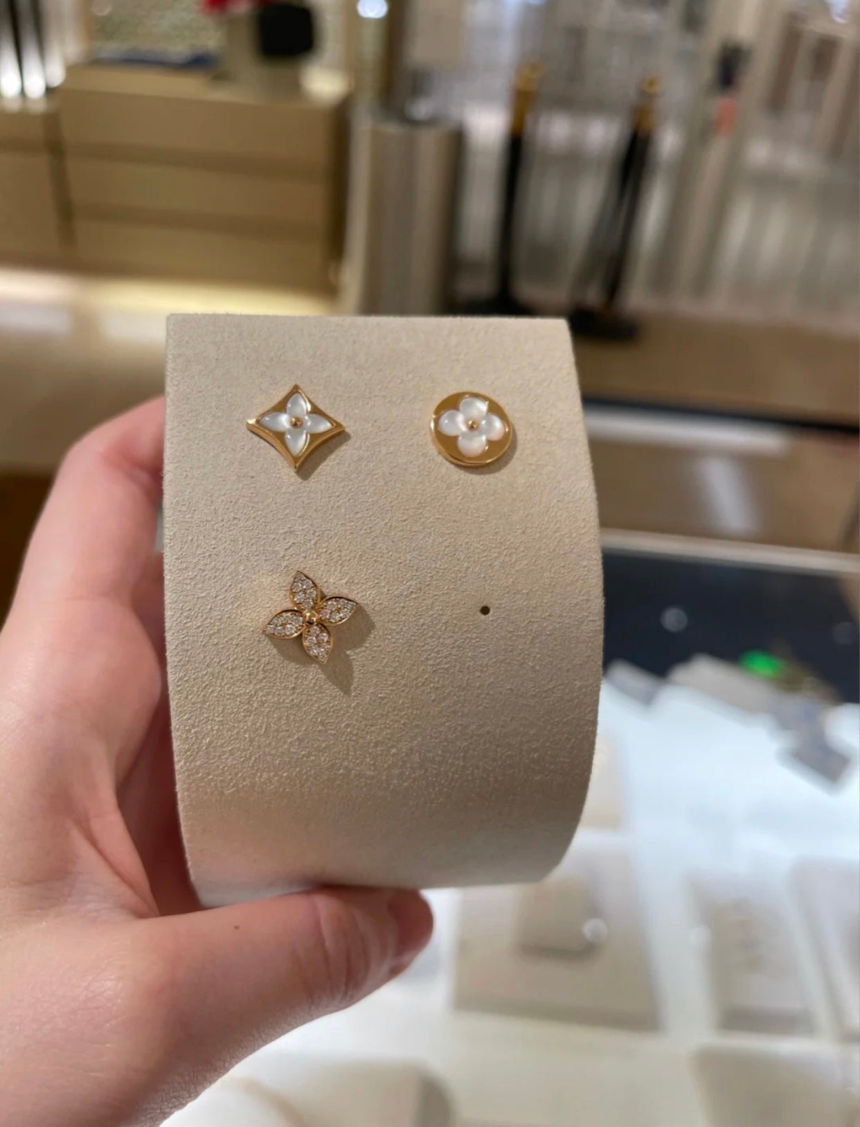 [Saipan]STAR BLOSSOM STUD EARRINGS ROSE GOLD DIAMONDS