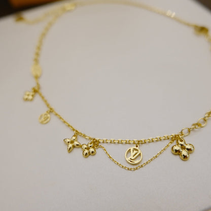 [Saipan]BLOOMING SUPPLE NECKLACE BRASS