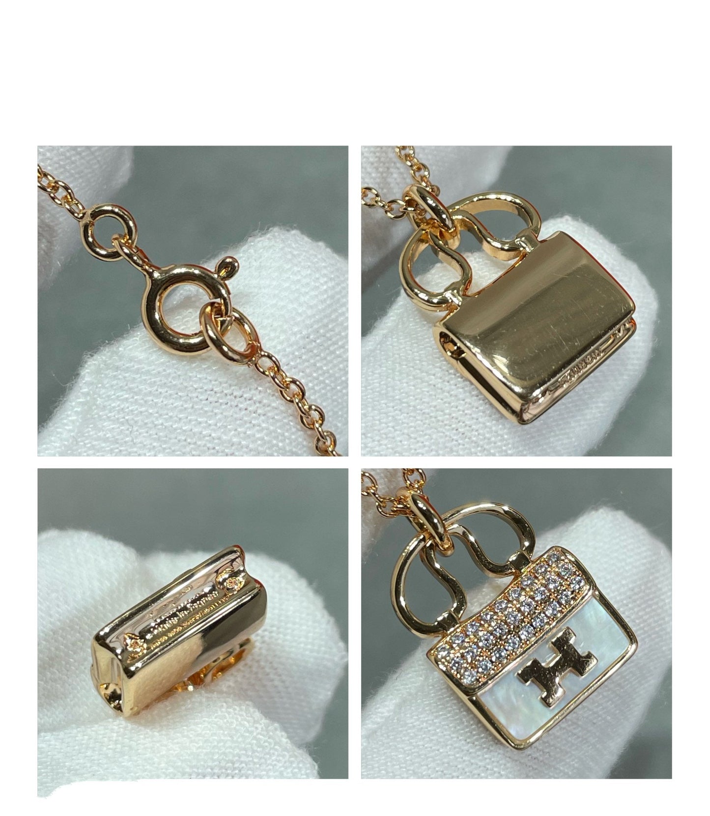 [Saipan]H CIRCE MOISSANITE PENDANT NECKLACE GOLD