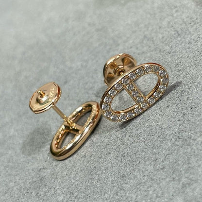 [Saipan]HM FULL DIAMOND PIG NOSE STUD EARRINGS