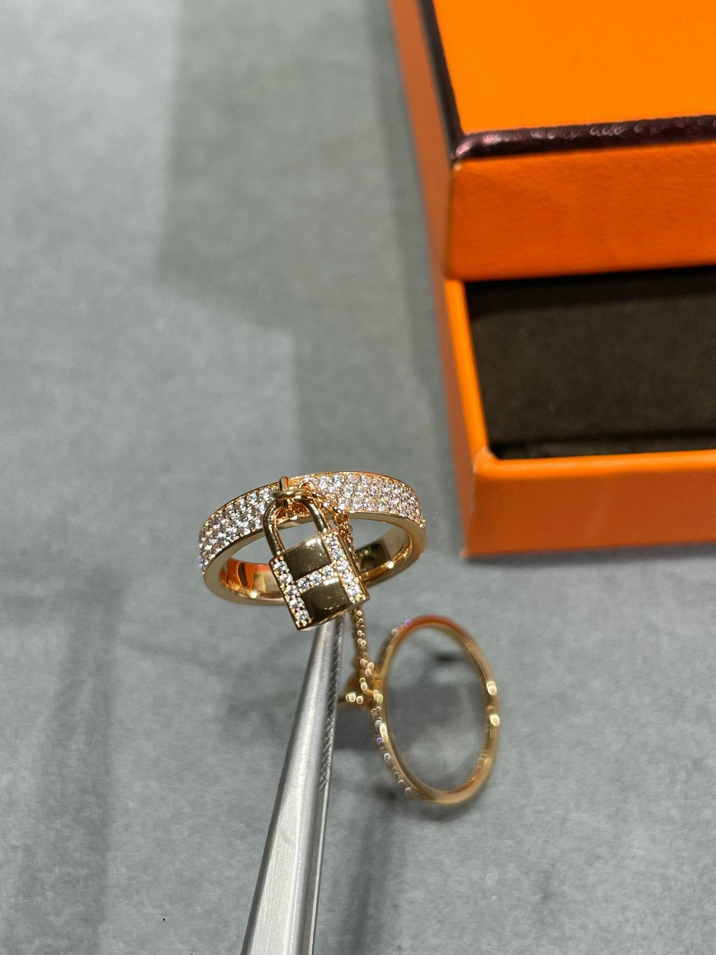 [Saipan]HM KELLY CLOCHETTE DOUBLE RING IN  WITH DIAMONDS
