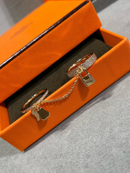 [Saipan]HM KELLY CLOCHETTE DOUBLE RING IN  WITH DIAMONDS