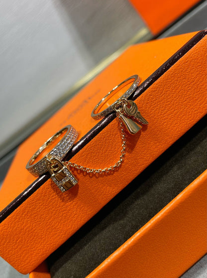 [Saipan]HM KELLY CLOCHETTE DOUBLE RING IN  WITH DIAMONDS