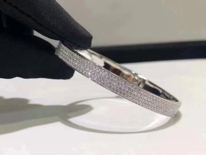 [Saipan]HM KELLY BRACELET IN SILVER AND FULL PAVE DIAMOND