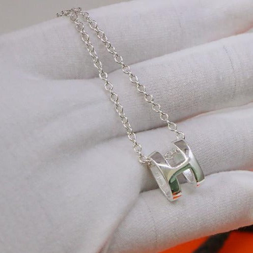 [Saipan]HM NECKLACE H LETTER OVAL SERIES