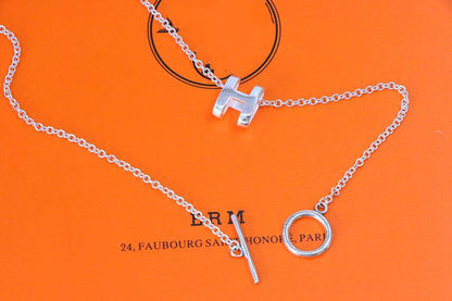 [Saipan]HM NECKLACE H LETTER OVAL SERIES