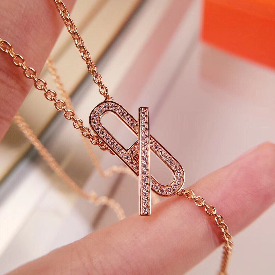 [Saipan]HM FIRE PIG NOSE NECKLACE TRENDY STREET
