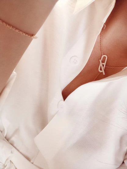 [Saipan]HM FIRE PIG NOSE NECKLACE TRENDY STREET