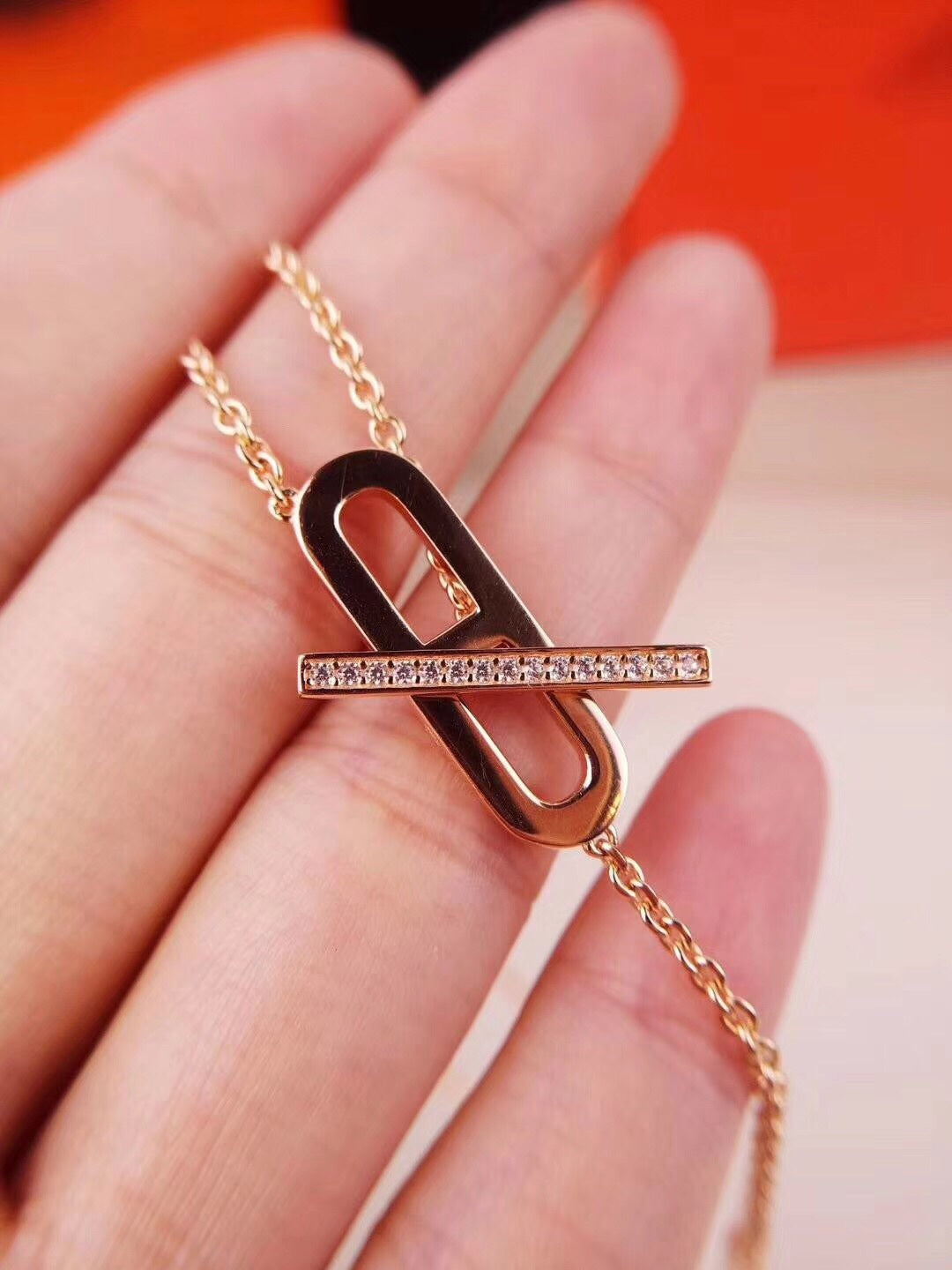 [Saipan]HM NECKLACE PLATINUM ROSE GOLD DIAMOND