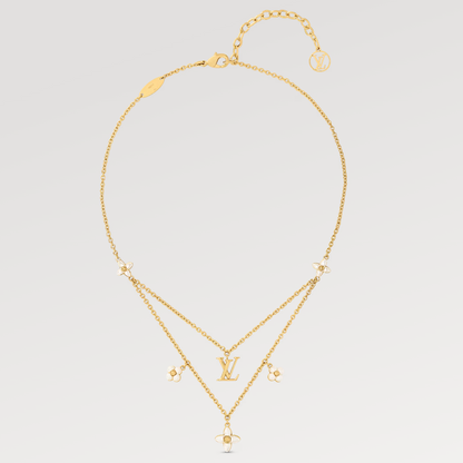 [Saipan]FLOWERGRAM GOLD MOP DOUBLE ROW NECKLACE